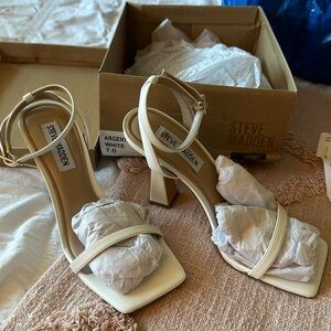 Steve Madden Argentina White Strappy Heel